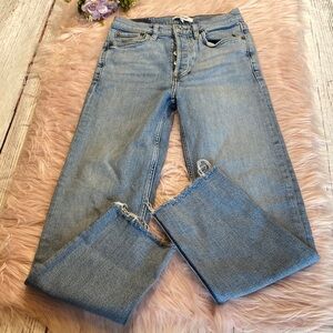 RE/DONE 70s Stove Pipe Jeans in Mid 905 sz 25